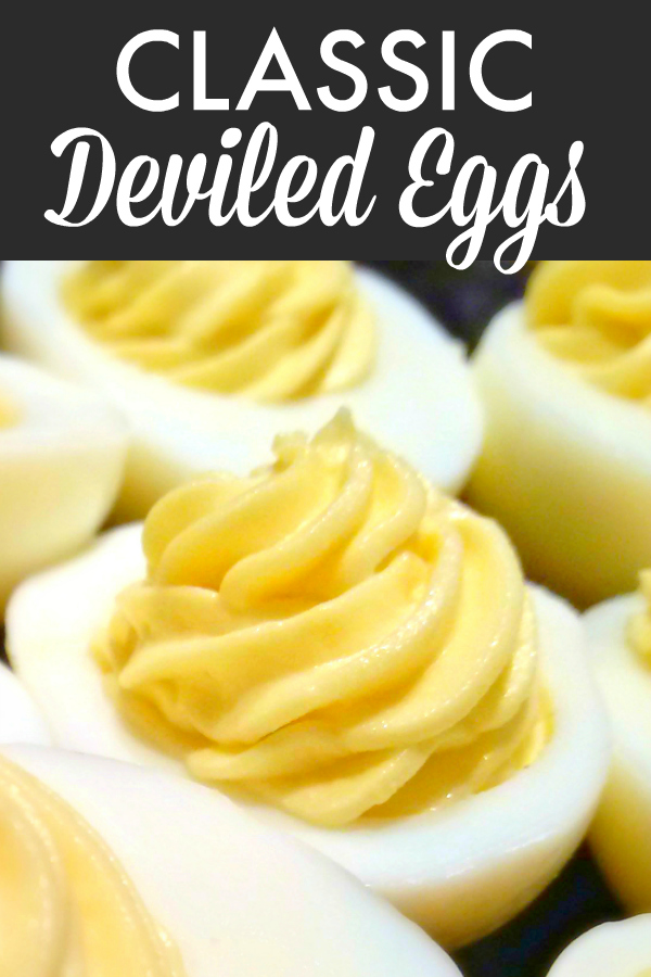 Classic Deviled Eggs | A simple recipe for perfect deviled eggs that can be dressed up with pickle relish, paprika or whatever your favorite add-ins are.