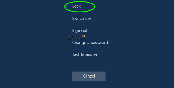 Windows10をロックする方法