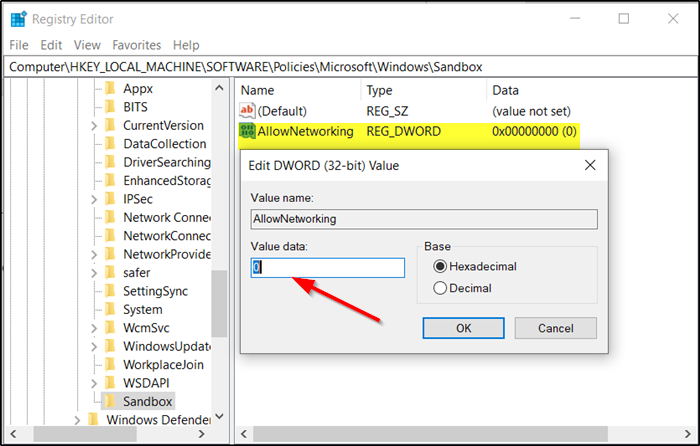 Schakel netwerken in Windows Sandbox uit met behulp van