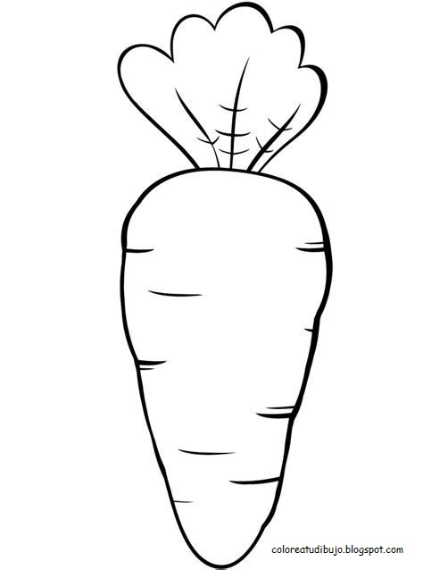 COLOREA TUS DIBUJOS: Zanahoria para colorear