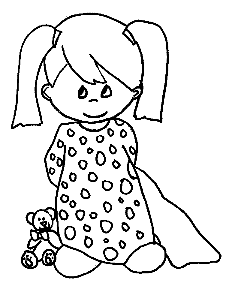 pajama day coloring pages for kids - photo #15