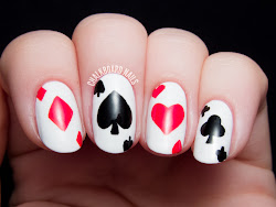 nail card queen hearts playing vegas designs cool nails las heads manicure cards interesting sweet equation bonus remove added chalkboard