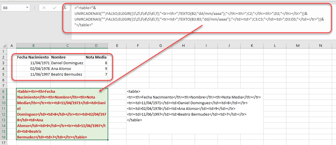 a menudo contacto Peave EXCEL FORO: Un blog de Excel: Crear tabla en HTML desde rango de celdas de  Excel