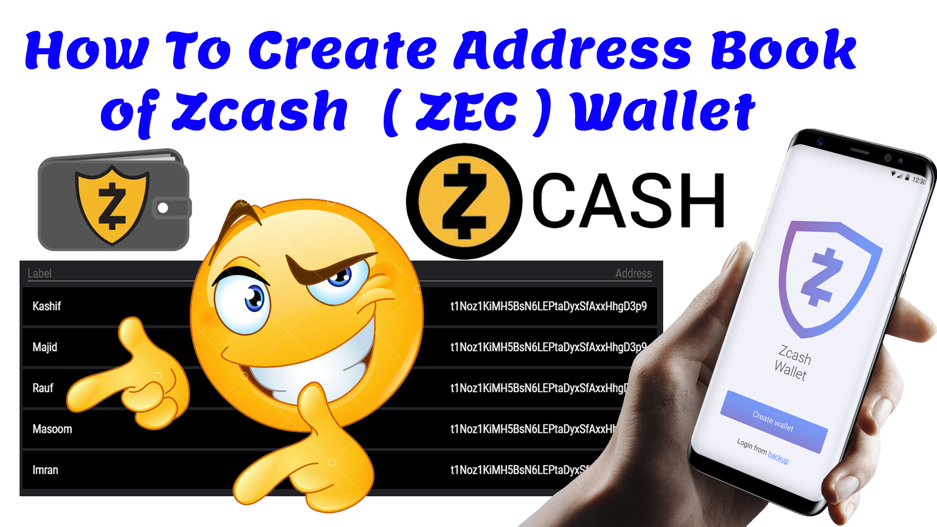 How To Create Address Book of Zcash ( ZEC ) Wallets Crypto Wallets