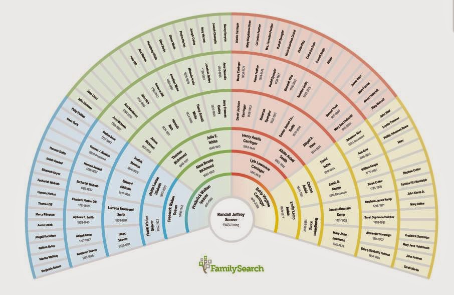 Fan Genealogy Chart in LDS Genealogy Charts on