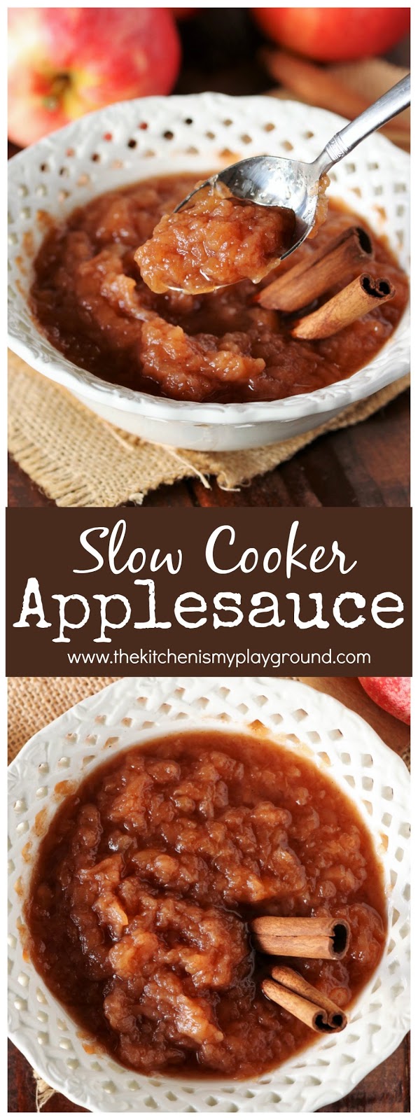 Slow Cooker Applesauce so easy 1st graders can make it! The Kitchen