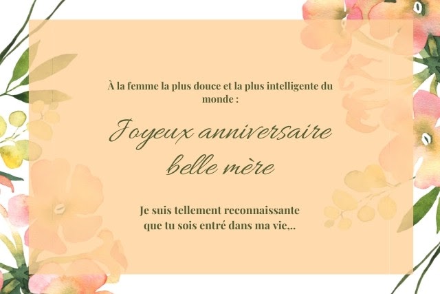 Joyeux Anniversaire Belle Mere Textes Uniques Textes Anniversaire