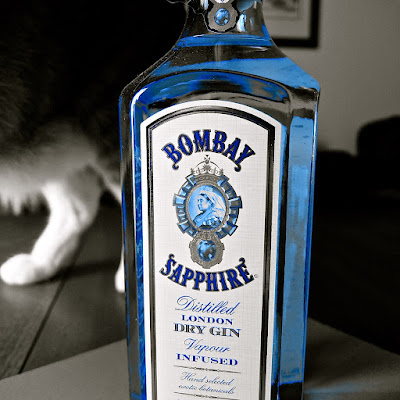 Gin Bottle with Cat: photo by Cliff Hutson