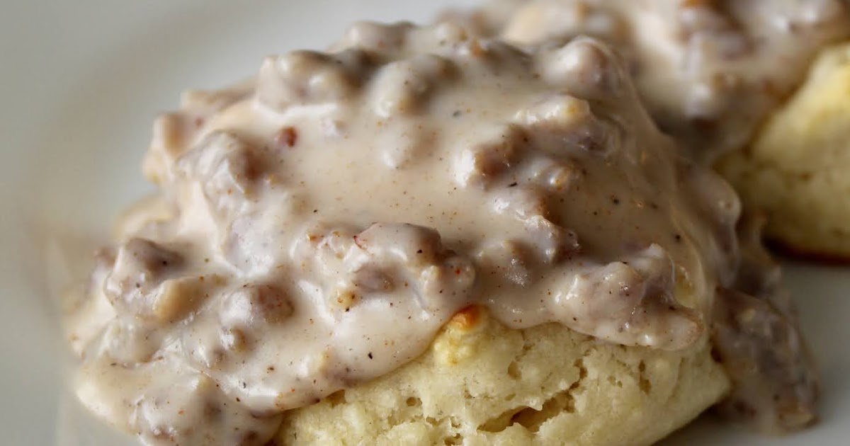 Buttery Drop Biscuits with Seasoned Sausage Gravy