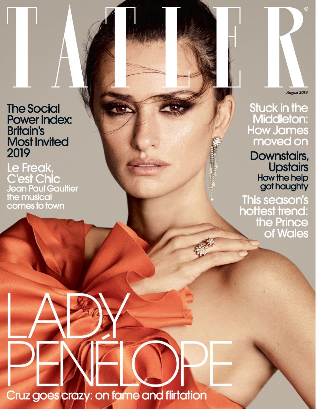Penélope Cruz – Tatler Magazine August 2019 Issue