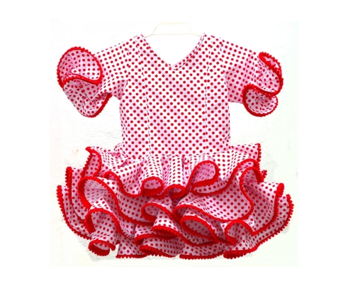 Traje de flamenca de niña Patrón Clavel de patronesdeflamenca.com