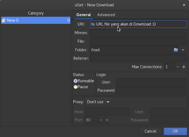 Install Best Downloader di Kali Linux with uGet Install Best Downloader di Kali Linux with uGet