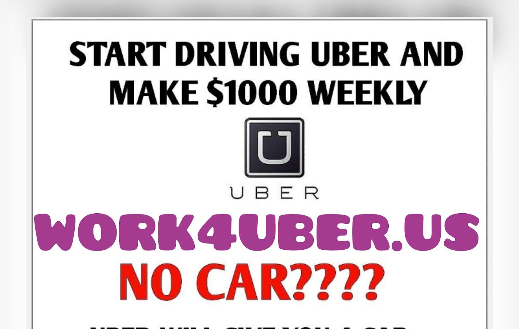 Get a brand new car through Uber