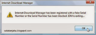 Mengatasi IDM Fake Serial Number atau di Block