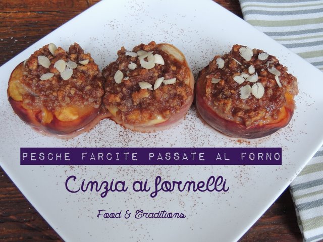 pesche farcite passate al forno 