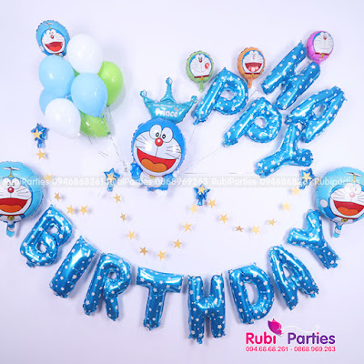 Set bóng sinh nhật chủ đề Doremon SBM282 set bong sinh nhat chu de doremon sbm282