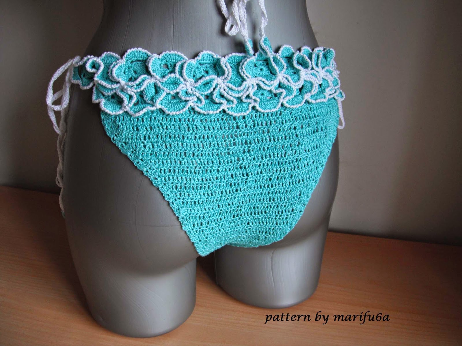 how to crochet bikini swimsuit free pattern video tutorial.