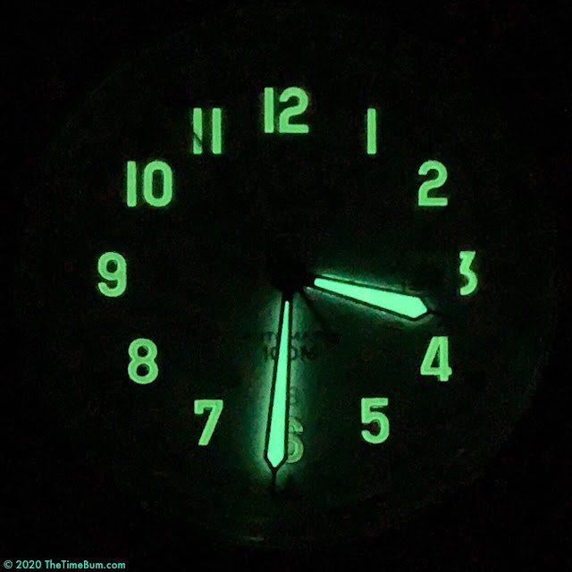 Benrus Heritage Field Watch lume