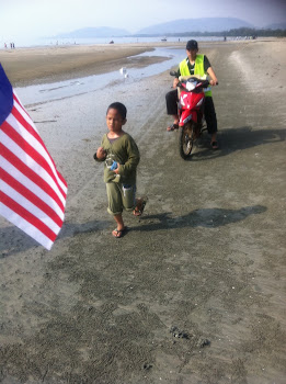 Amjah..peserta termuda..Larian Bersih Merdeka