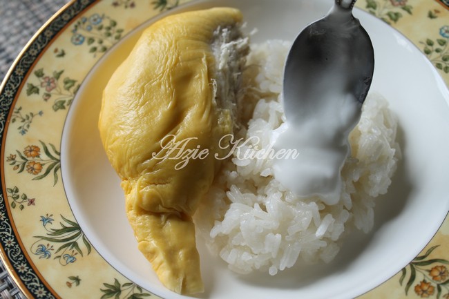 Durian pulut cara santan buat Resepi Pulut