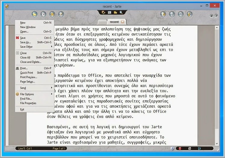 Jarte :  Επεξεργαστής κειμένου για όλες τις χρήσεις