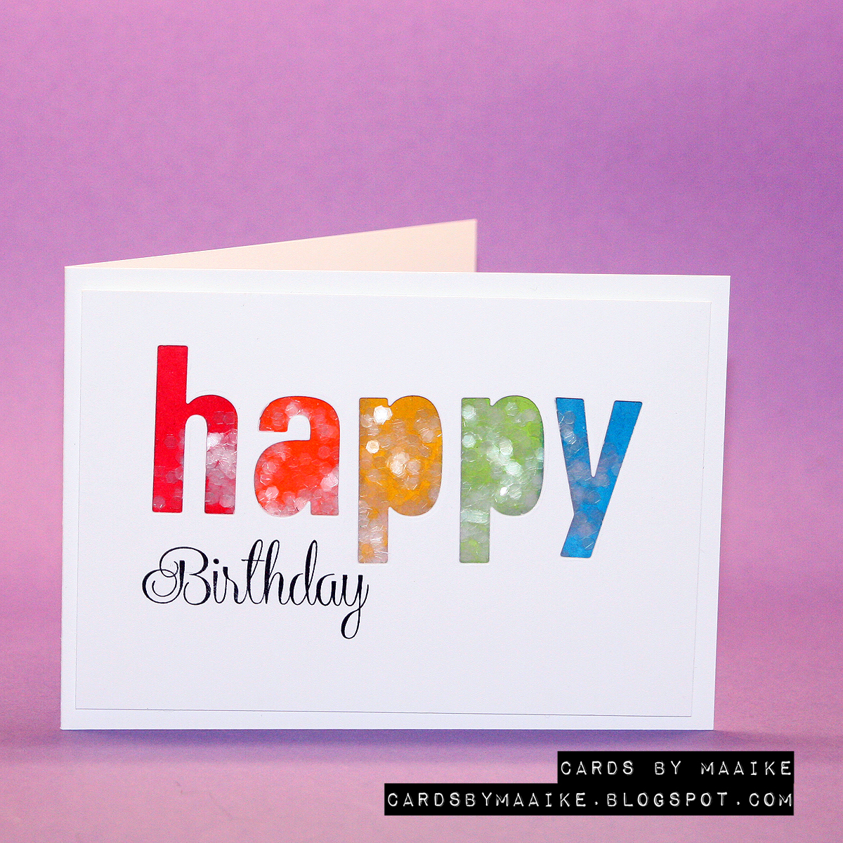 Cards by Maaike: Happy Shaker
