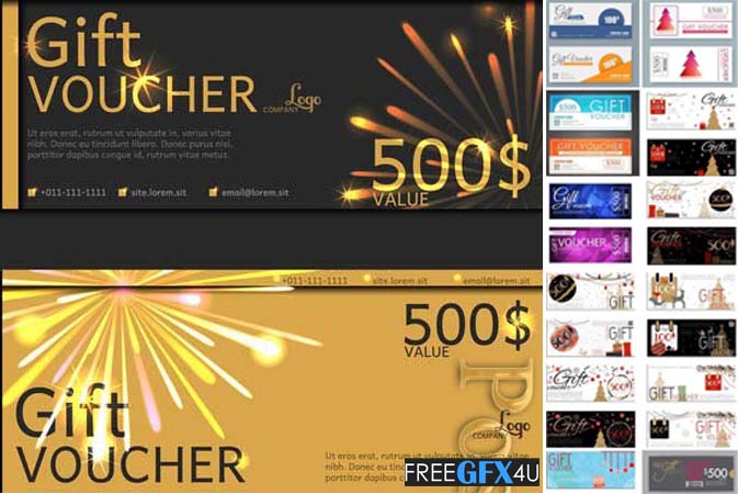 Vector Vouchers Cards Collection Free Download Vector Vouchers Cards Collection