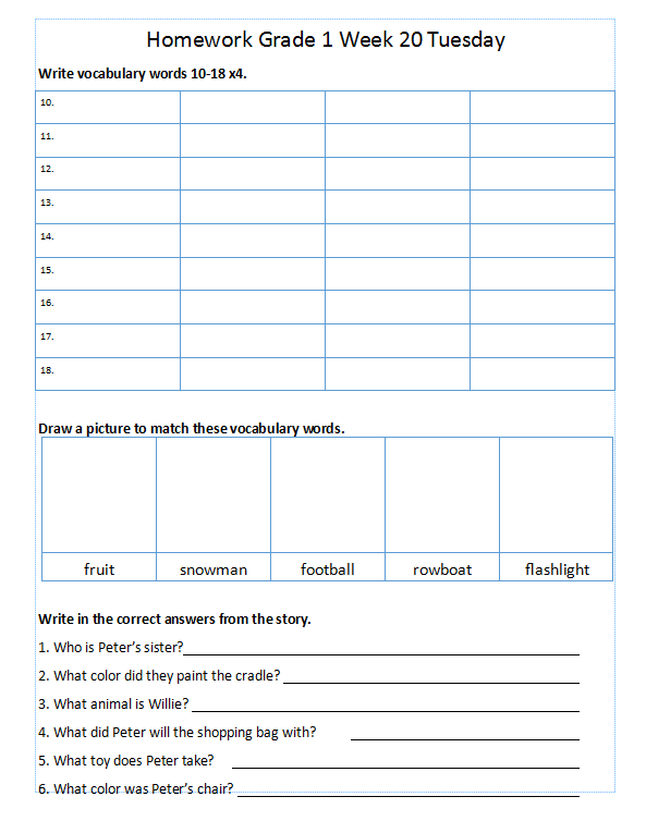 Grade 2 Mr Cooper: Week 20 (6/24-6/28)