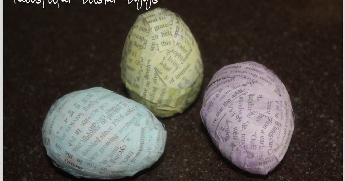 just Sweet and Simple Newspaper Easter Eggs
