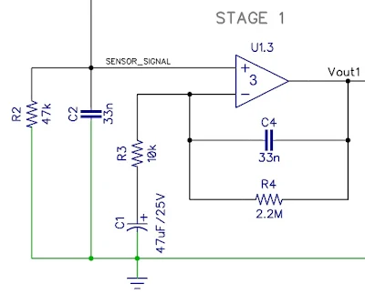 PIR sensor schematic - stage 1