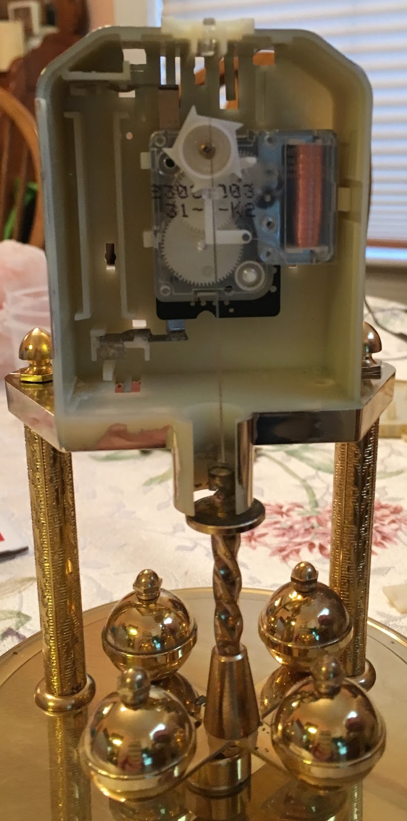 In the Garden in a White Dress Anniversary Clock Repair