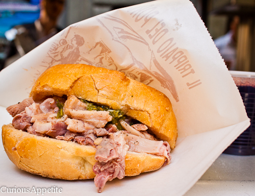 the Lampredotto sandwich is a traditional Florentine street food