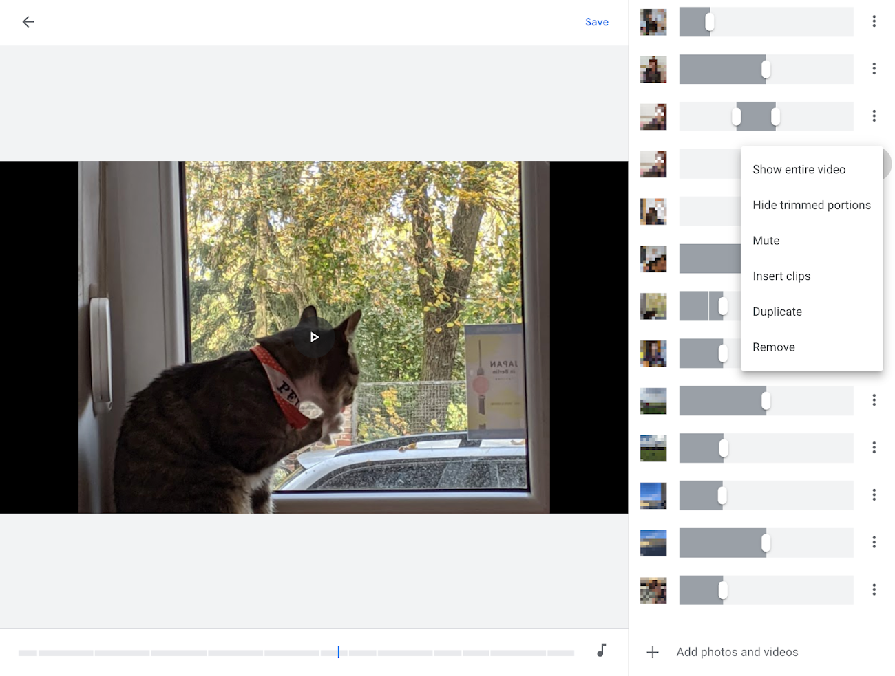 Google Photos on Web now comes with a new timeline editor for movies