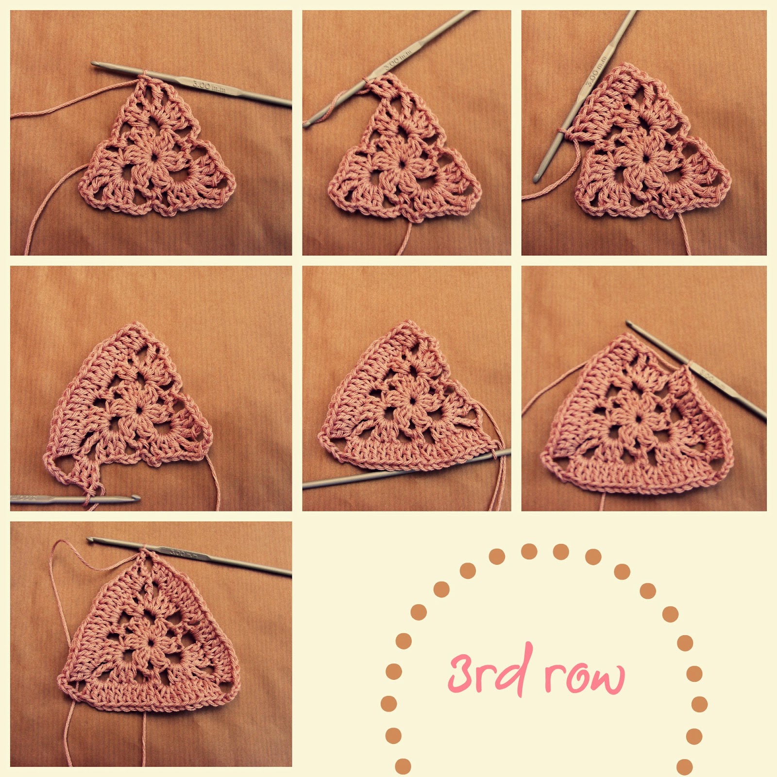 mi+ed design DIY crochet triangle patch pattern tutorial
