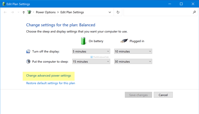 Windows 10에서 깨우기 타이머 허용을 활성화 또는 비활성화하는 방법