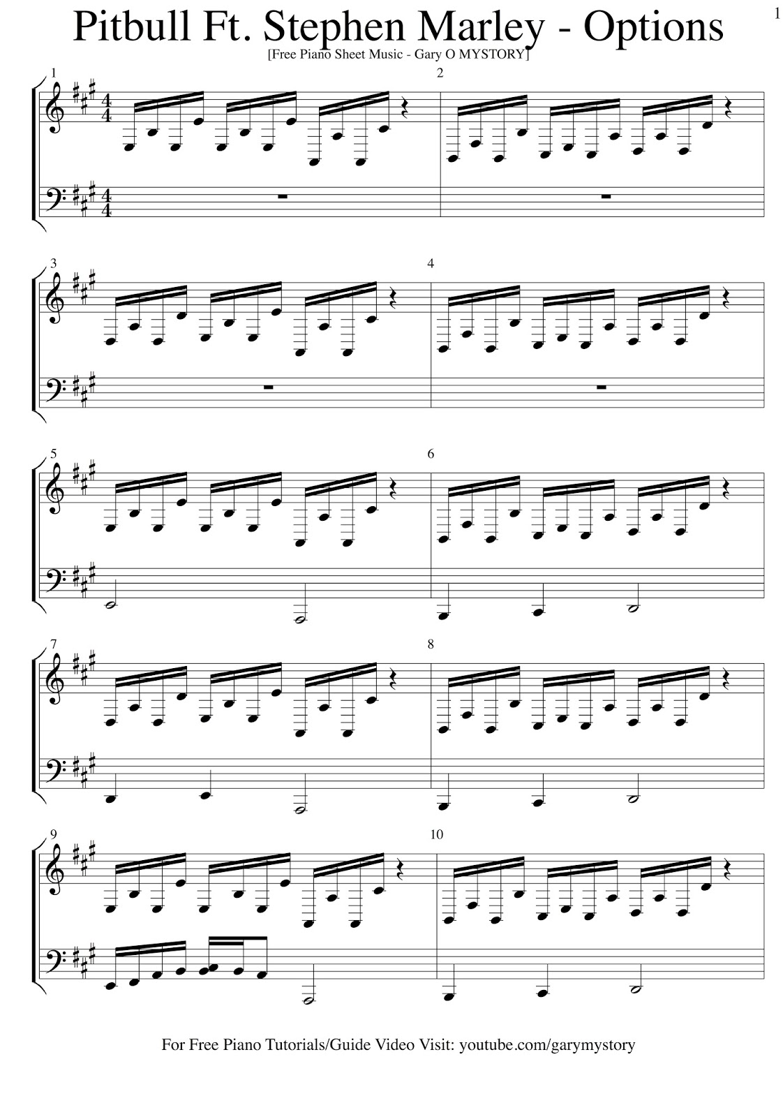 pitbull ft stephen marley options