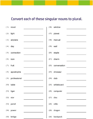is the word assignment singular or plural