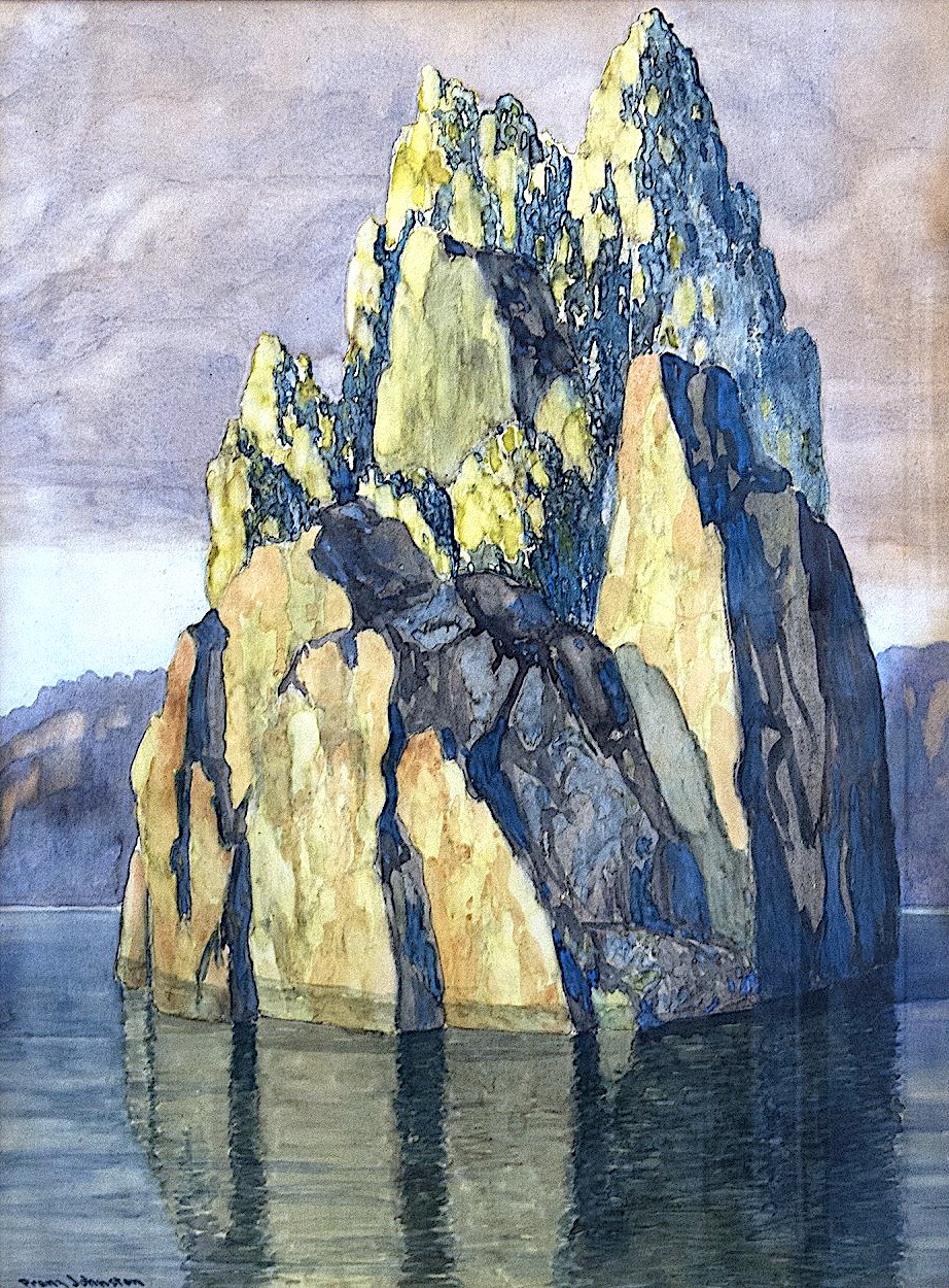 Frank Johnston art Frank Johnston art, a rocky island