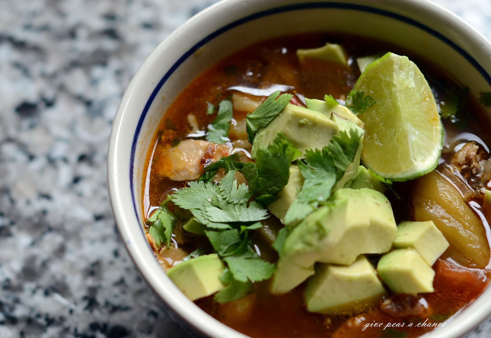 Give Peas a Chance Green Chile Chicken Soup
