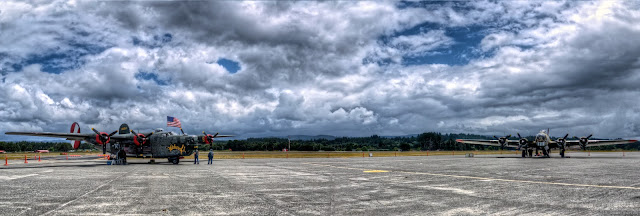 B-17 and B-24 Bombers panorama B-17 and B-24 Bombers panorama
