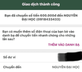 Thanh toán tiền trùn quế