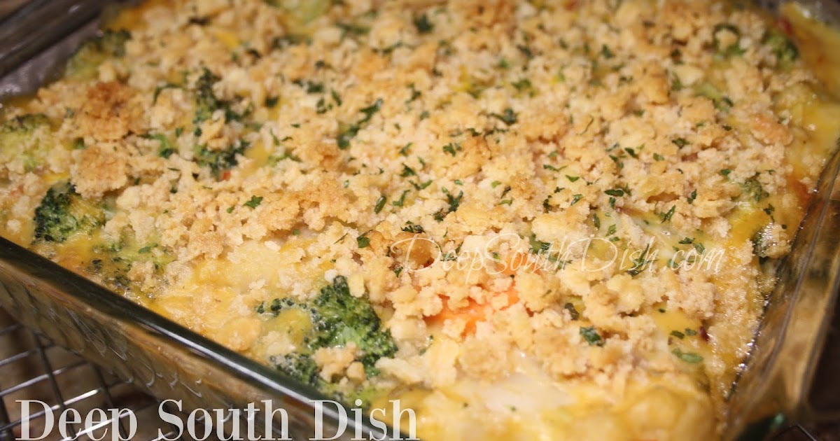 broccoli and cheese with ritz cracker topping broccoli and cheese with ritz cracker topping