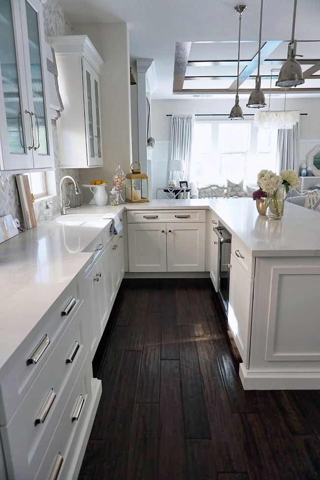 6 Beautiful White Kitchen With White Countertops Image Dream