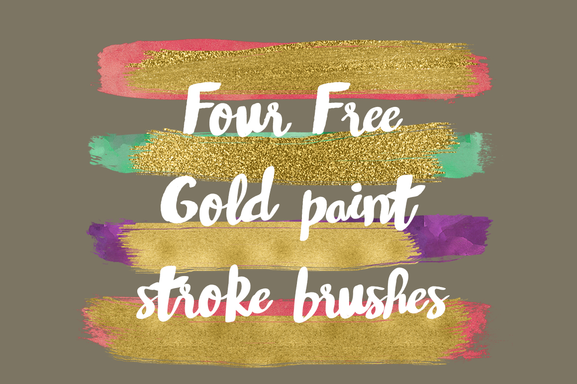 DLOLLEYS HELP Four Free Gold Paint Stroke Brushes