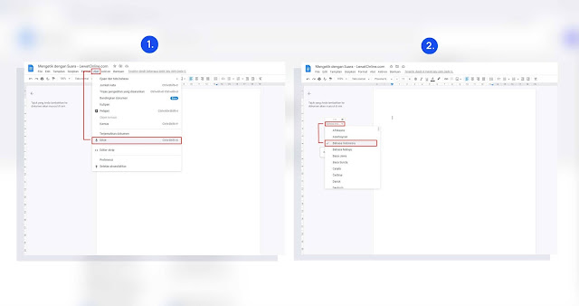 cara mengetik dengan suara di google docs