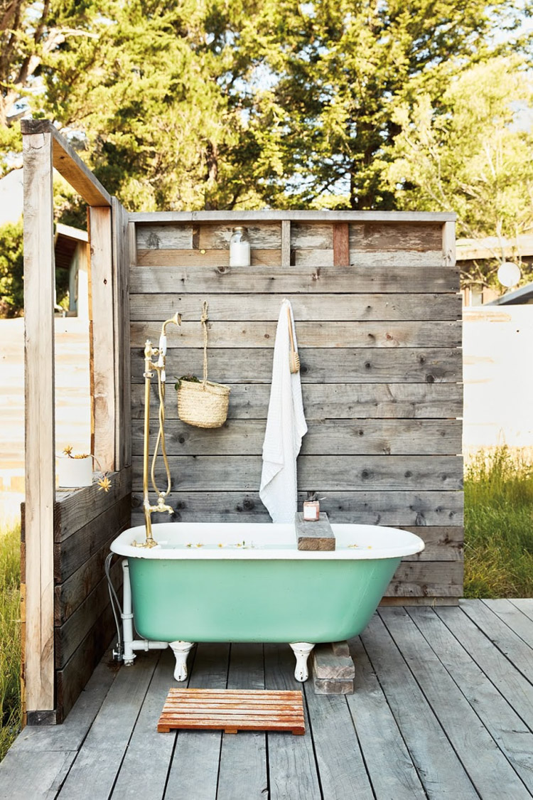 my scandinavian home 16 Beautiful Outdoor Bath and Shower Ideas