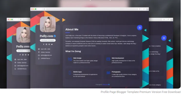 Download Free Profile Page Responsive Blogger Template - Cydia Guide