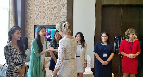 Queen Mathilde of Belgium visits Shenzhen University (SZU) in Shenzhen