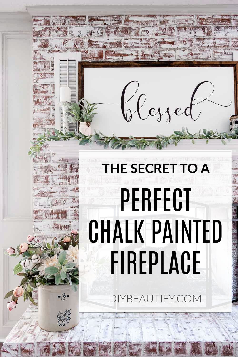 How to Update a Brick Fireplace with Chalk Paint DIY Beautify
