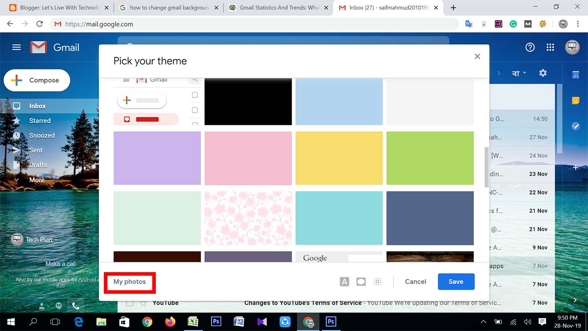 How to Change Gmail Background with Few Easy Steps Let's Live With